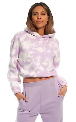 Buy Light & Shade Ladies Hoody Tie Dye Crop Hooded Top Casual Sweater Cropped Hoodie • 17.45£