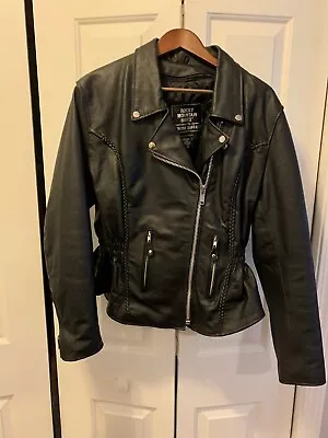 Buy Rocky Mountain Hides Genuine Buffalo Leather Jacket, Motorcycle Biker Punk • 108.93£