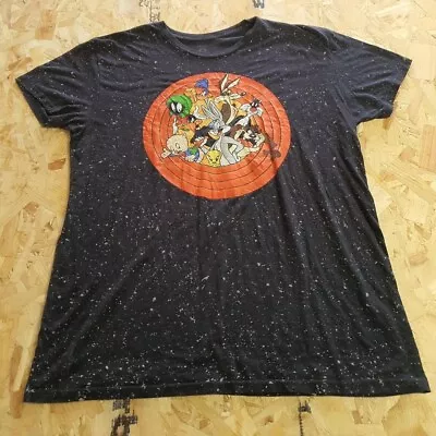 Buy Looney Tunes Graphic T Shirt Black 2XL XXL Womens Summer • 11.99£