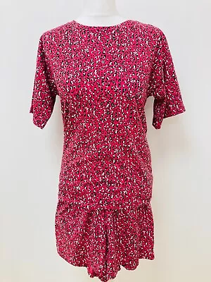 Buy Womens Pyjamas Set Ex M&S Red Animal Print Cotton Short Pyjama Set  Rrp £19 • 12.99£