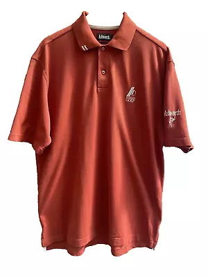 Buy ASHWORTH Men's Orange EZ-TECH Polo T-Shirt 100% Cotton PALMARES GOLF WEAR Size L • 23.99£