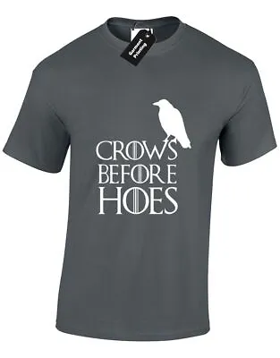 Buy Crows Before Hoes Mens T Shirt Got Parody Nights Watch Castle Black Hodor Wolf • 7.99£