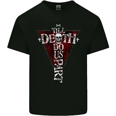 Buy Death Do Us Part Gothic Skull Biker Cross Kids T-Shirt Childrens • 8.49£