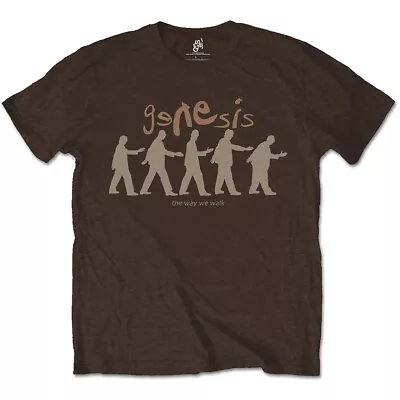 Buy Genesis T-Shirt The Way We Walk Rock Band New Brown Official • 14.95£