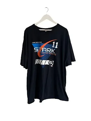 Buy Stark Industries Black T Shirt Size 3XL XXL Motor Racing Plus Tony Fruit Loom • 16.99£