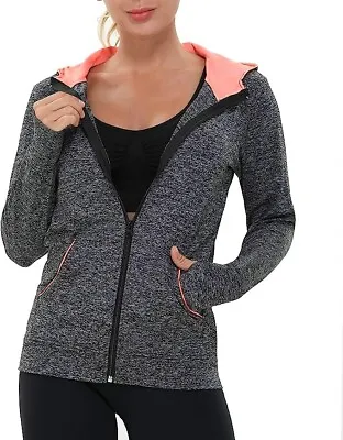 Buy AMZSPORT Women's Running Jacket Long Sleeve Sports Gym Yoga Fitness Top BNWT • 4.99£