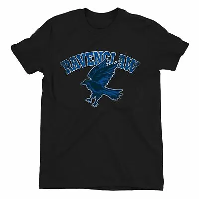 Buy Harry Potter Distressed Ravenclaw Raven Men's Black T-Shirt • 18.99£