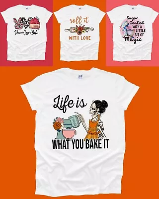 Buy Mum Chef Baker Life Cook Cool Mama Baking Cup Cakes Girl Best Love Mummy Tshirt • 9.99£