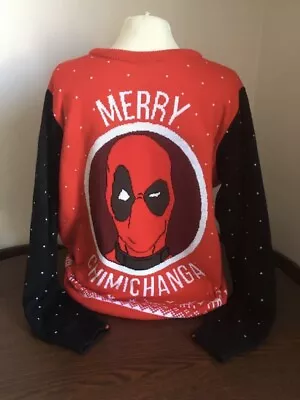 Buy Medium 42  Deadpool Merry Chimichanga Christmas Xmas Jumper Sweater By Numskull • 29.99£