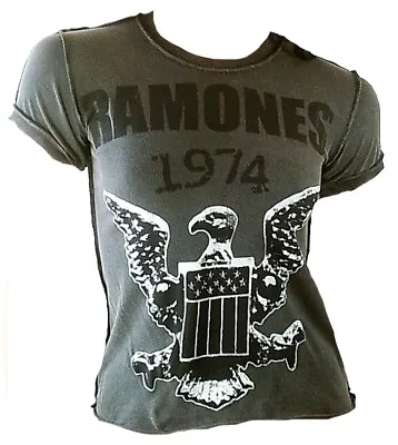 Buy Rock My World Official Ramones 1974 Eagle Logo Vintage Star Vip T-Shirt G. XS • 34.33£