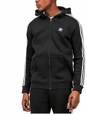 Buy Adidas Hoodie Mens Jacket Fleece Zip Up Hoody Tracksuit Top Black Grey New • 34.99£