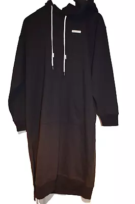 Buy Ocean Laundry Black Hooded Long Oversized Jumper Sweat Dress Size: S • 29.99£