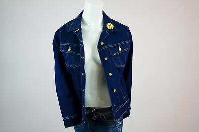 Buy Women's Girl's Jeans Jacket Brand Lee Between-Seasons With Large Smiley-Print • 37.27£
