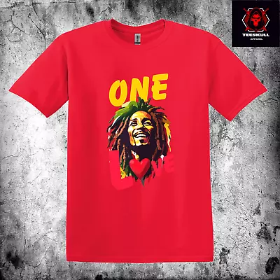 Buy Bob Marley  One Love  Reggae Heavy Cotton Unisex T-SHIRT S-3XL 🤘 • 24.03£