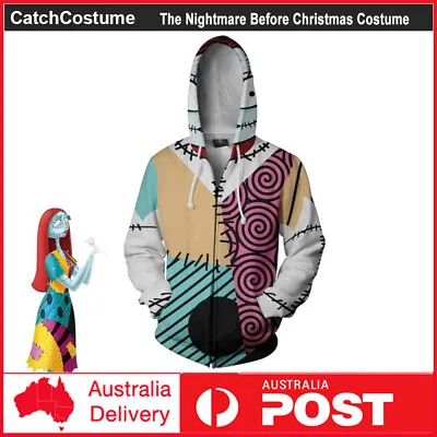 Buy The Nightmare Before Christmas Hoodie Jumper Sally Cosplay Costume Sweatshirt • 24.02£