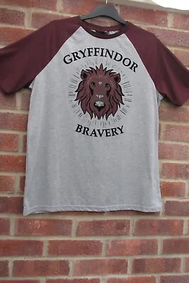 Buy Harry Potter Gryffindor Bravery Grey T-shirt Size L Chest 42-44 Ins • 3.99£
