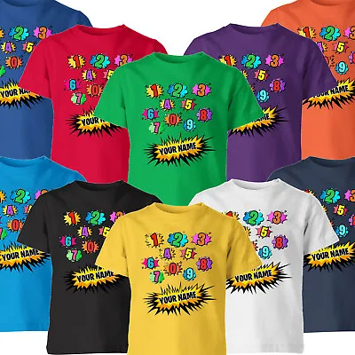 Buy Personalised Number Day Funny Mathematical Learning School Kids T-shirt #ND • 7.59£