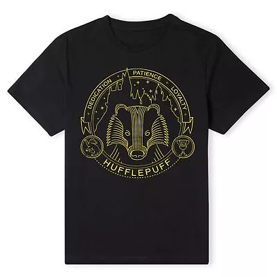 Buy Official Harry Potter Hufflepuff Badger Badge Unisex T-Shirt • 17.99£
