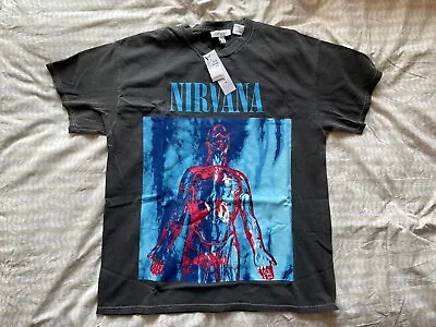 Buy Nirvana TopShop S Oversized Nirvana Sliver Vintage Style  T-shirt • 28£