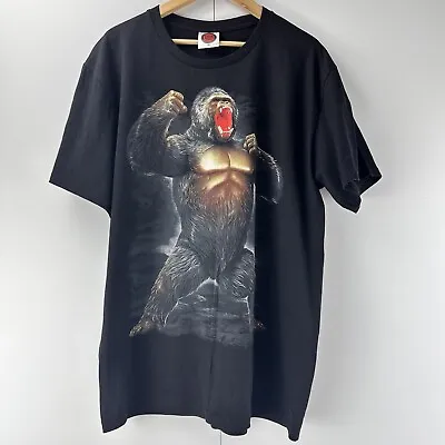 Buy King Kong Tshirt Mens XL Black Graphic Gorilla Like New Rock Wear Chest Pump • 28.46£