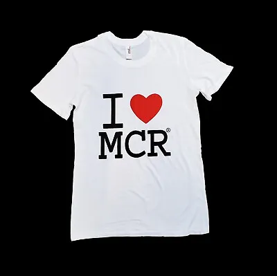 Buy I Love Manchester T-Shirt - Proud Of MCR Unisex Men Women White Tee Red Heart • 6.55£