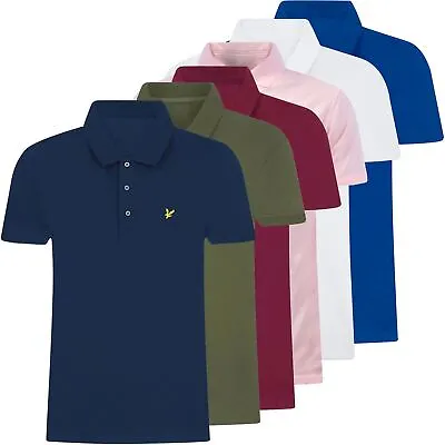 Buy Lyle & Scott Mens Polo Shirt Short Sleeve Plain Cotton Pique Tee T-Shirt Top • 11.99£
