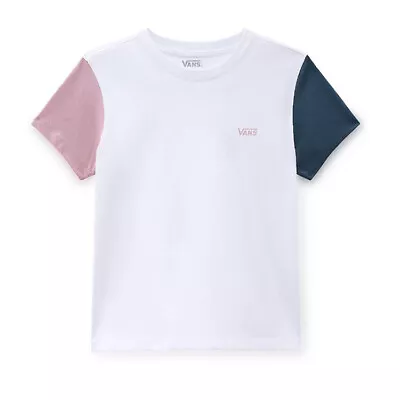 Buy Vans Womens Colour Block T-Shirt / White Pink / RRP £25 • 10£