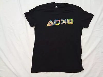 Buy Sony PlayStation Button Logo T Shirt, Black, Medium  • 5£