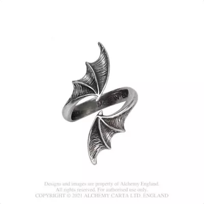 Buy Alchemy Gothic A Night With Goethe Bat Wing Ring Gothic Vampire Jewellery Gifts • 16.99£
