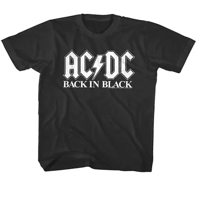 Buy ACDC Back In Black Album Cover Kids T Shirt Music Rock Band Boys Girl Baby Youth • 19.29£