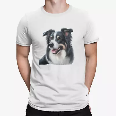 Buy Border Collie Dog Tshirt Abstract Novelty Fun Birthday Gift Animal Present • 4.99£