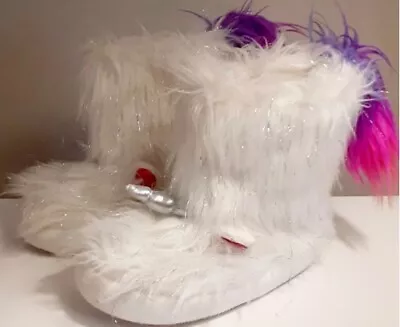 Buy Justice Unicorn Slipper Boots W/ Rainbow Tail Size 6/7 NEW With Tags • 19.69£