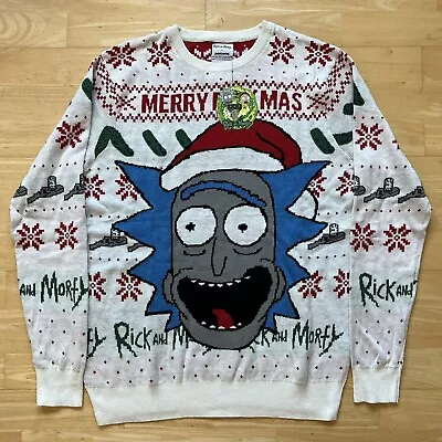 Buy Large 42  Inch Chest Rick And Morty Ugly Christmas Jumper Sweater Xmas • 33.99£