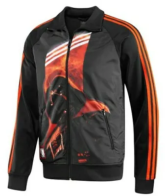 Buy Rare Adidas Star Wars Darth Vader Jacket Superstar Black Mens TT Stripes Zip S • 137.52£