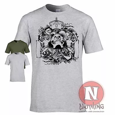 Buy Skull Logo T-shirt Club Music Dance Rave Retro Edm Festival Emo Rock Clothing • 13.99£