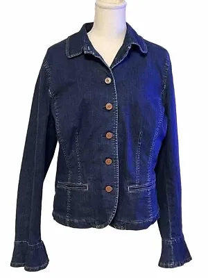 Buy Ralph Lauren Jeans Co. Womens 16 Denim Jacket Bell Sleeves Blue • 16.58£