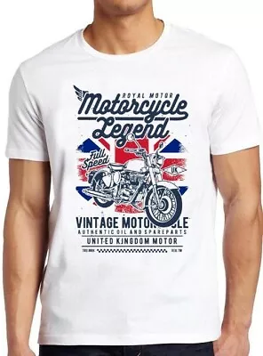 Buy Motorcycle Legend UK British Flag Motorbike Bike Biker Union Jack T Shirt M24 • 6.35£