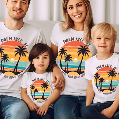 Buy Personalised Summer Vacation Camp Matching Family Beach Party T-Shirt Tee Top#SD • 6.99£