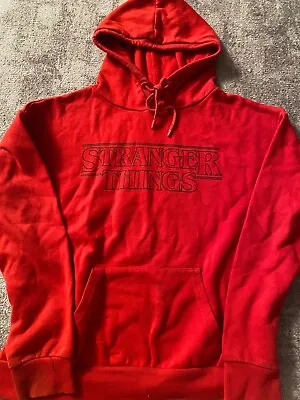 Buy Womens NETFLIX STRANGER THINGS Red Hoodie/Jumper/Pullover Size XS • 3£