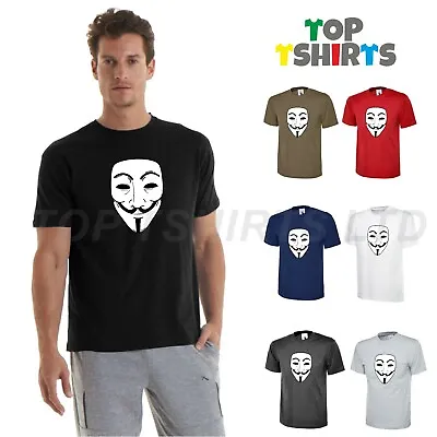 Buy Adult Anonymous V For Vendetta T-shirt We Are Legion Anarchy Anti Government • 9.99£
