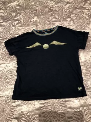 Buy Boys T Shirt Size 10-11 Years. Blue With Harry Potter Theme Pattern • 2.50£