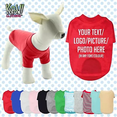 Buy Custom Personalised Dog Puppy Pet T-SHIRT Clothes-Your Text/logo/Name-Funny Gift • 10.99£