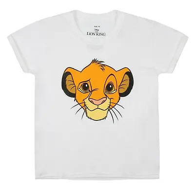 Buy The Lion King Kids T-shirt Simba White Boys Girls Disney Official • 9.99£