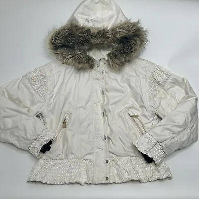 Buy Obermeyer Size 8 Alt 3 Fiji Winter Hydroblock Waterproof Hooded Jacket White • 31.62£