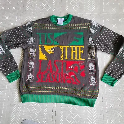 Buy Game Of Thrones Sweater Ladies XL Grey Long Sleeve Ugly Christmas Sweater HBO • 9.50£