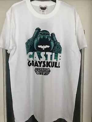 Buy He Man Masters Of The Universe Grayskull T Shirt Cartoon Print Mens White Large • 12.99£