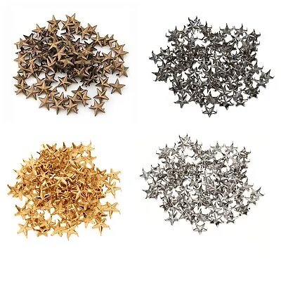 Buy Nail Head Star Studs DIY For Leather Craft Jacket Clothing Shoe Coats 50/100pcs • 3.69£