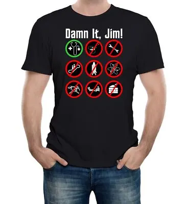 Buy Damn It Jim Men's T-Shirt Star Trek Captain Kirk Bones Trekkie Spock Enterprise • 11.99£