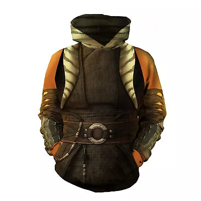 Buy Star Wars The Mandalorian Ahsoka Tano 3D Hoodies Sweatshirts Jacket Coat Costume • 17.40£