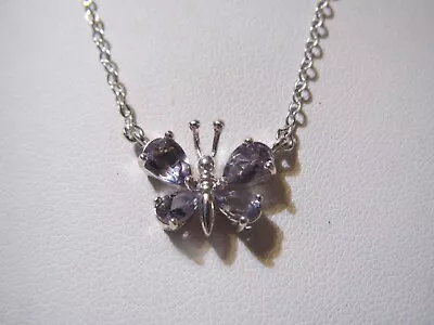 Buy Adorable Sterling Silver 16  Mystic Topaz Gemstone Butterfly 16  Necklace • 7.08£